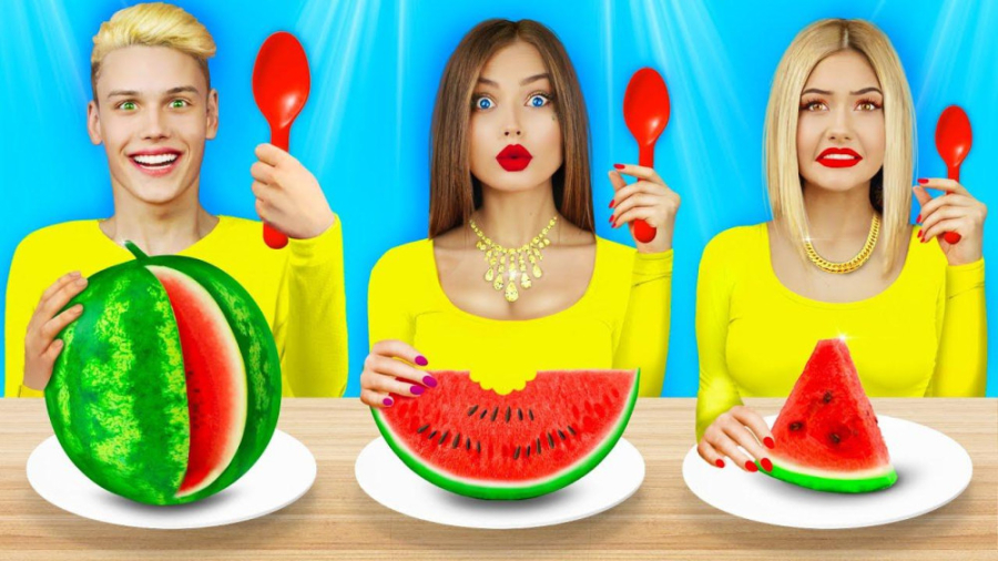 چالش خنده دار هندوانه ، چالش ب...