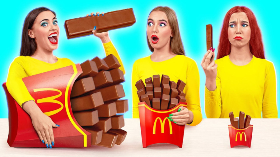 بزرگ و کوچک شکلات چالش و موقعی...