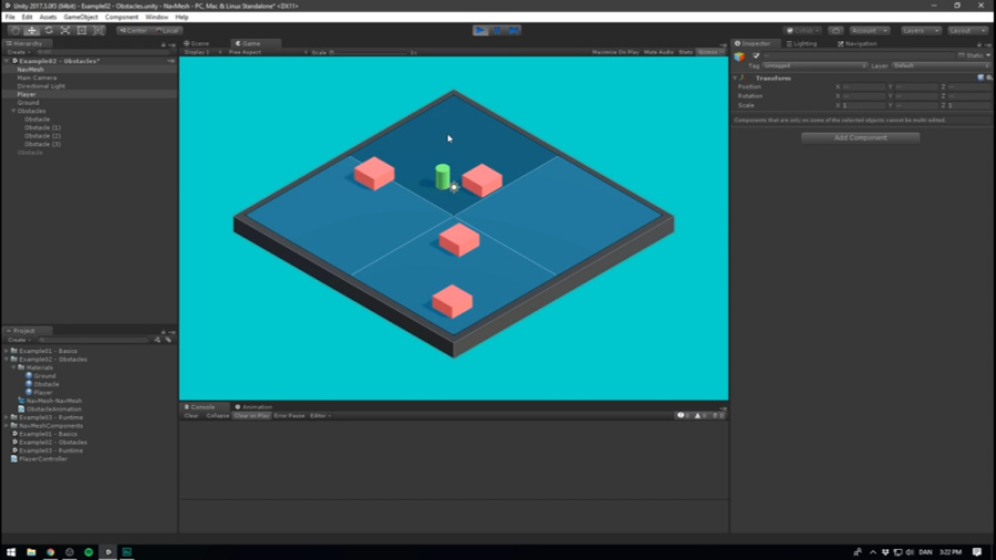 Unity NavMesh Tutorial - Making it Dynamic Part 2 آموزش یونیتی