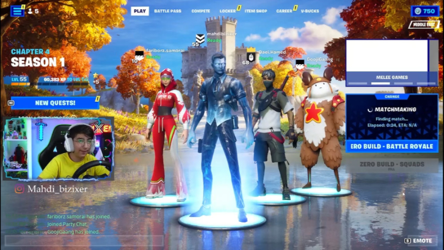 فورتنایت با دایی حامد ، گوجی و...