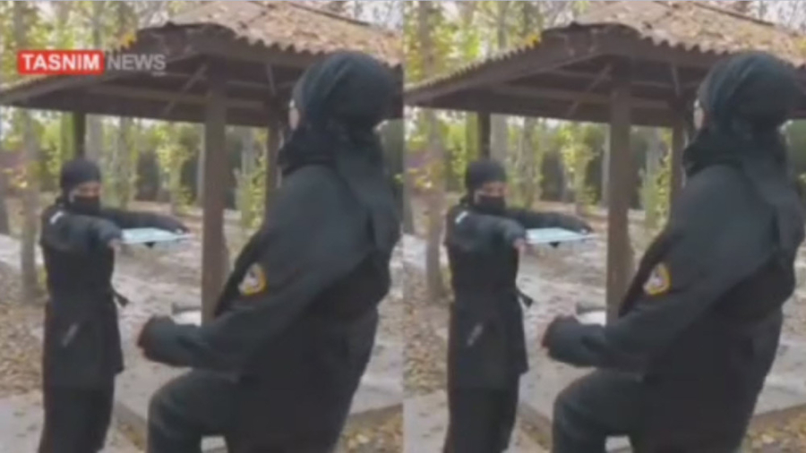 حرکات رزمی نمایشی دختران یگان...