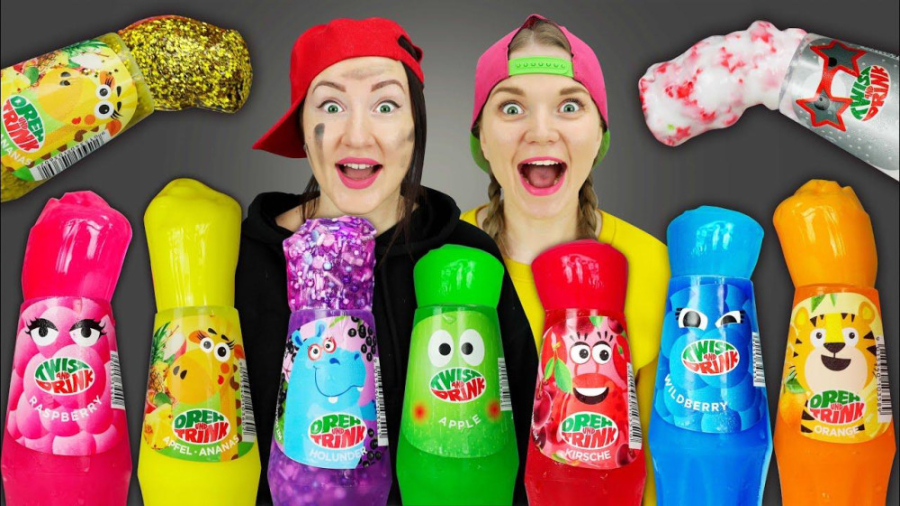 چالش غذایی  بطری ژله عسل رنگی...