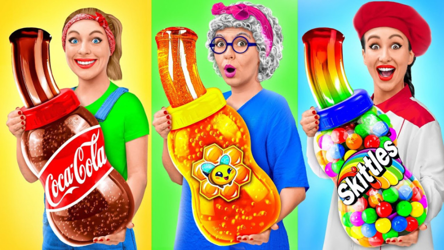 چالش خنده دار غذایی مادربزرگ ،...