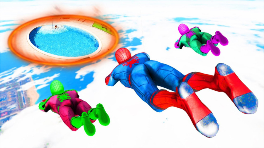 پرش مرد عنکبوتی قرمز و صورتی و...