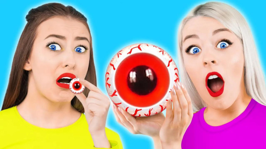 چالش غذایی  چالش خوردن ژله و ب...