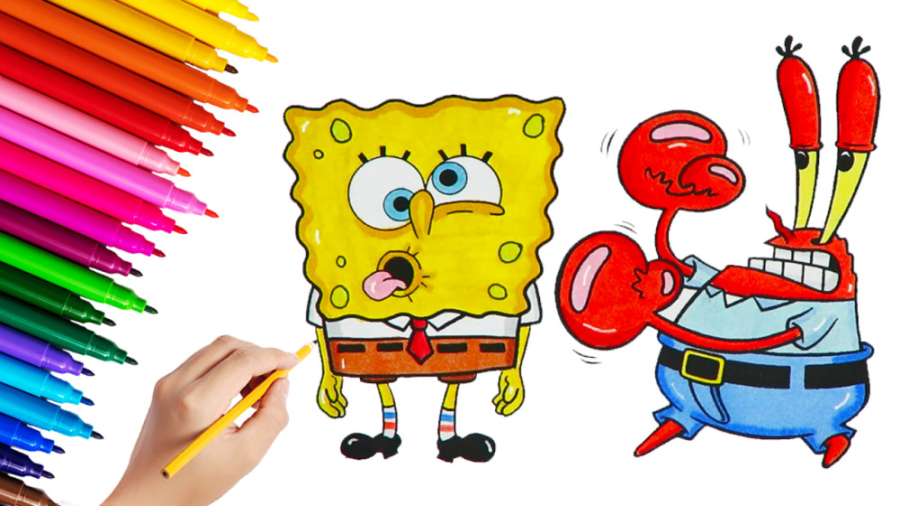 آموزش نقاشی و رنگ آمیزی باب اس...