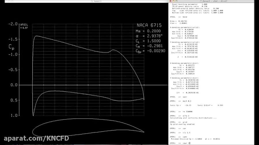 Xfoil Tutorial نرم افزار xfoil