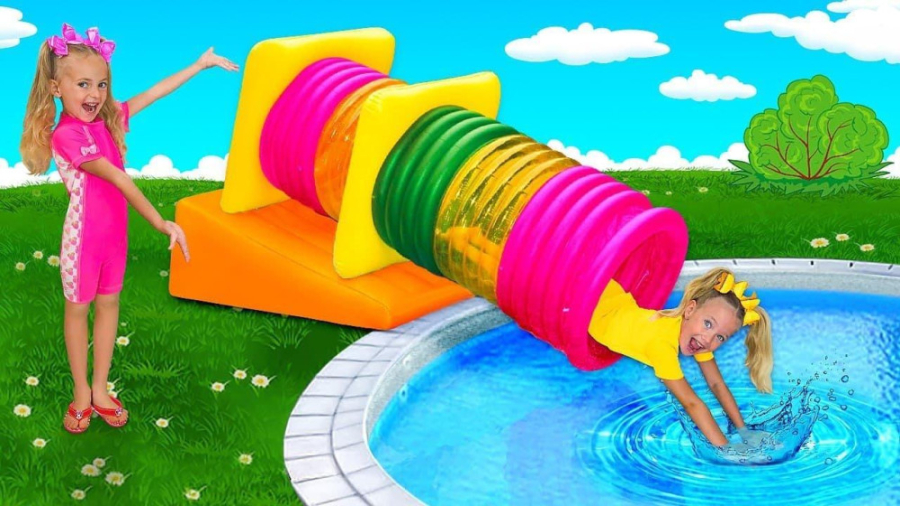 ساشا جدید  نحوه شنا در استخر...