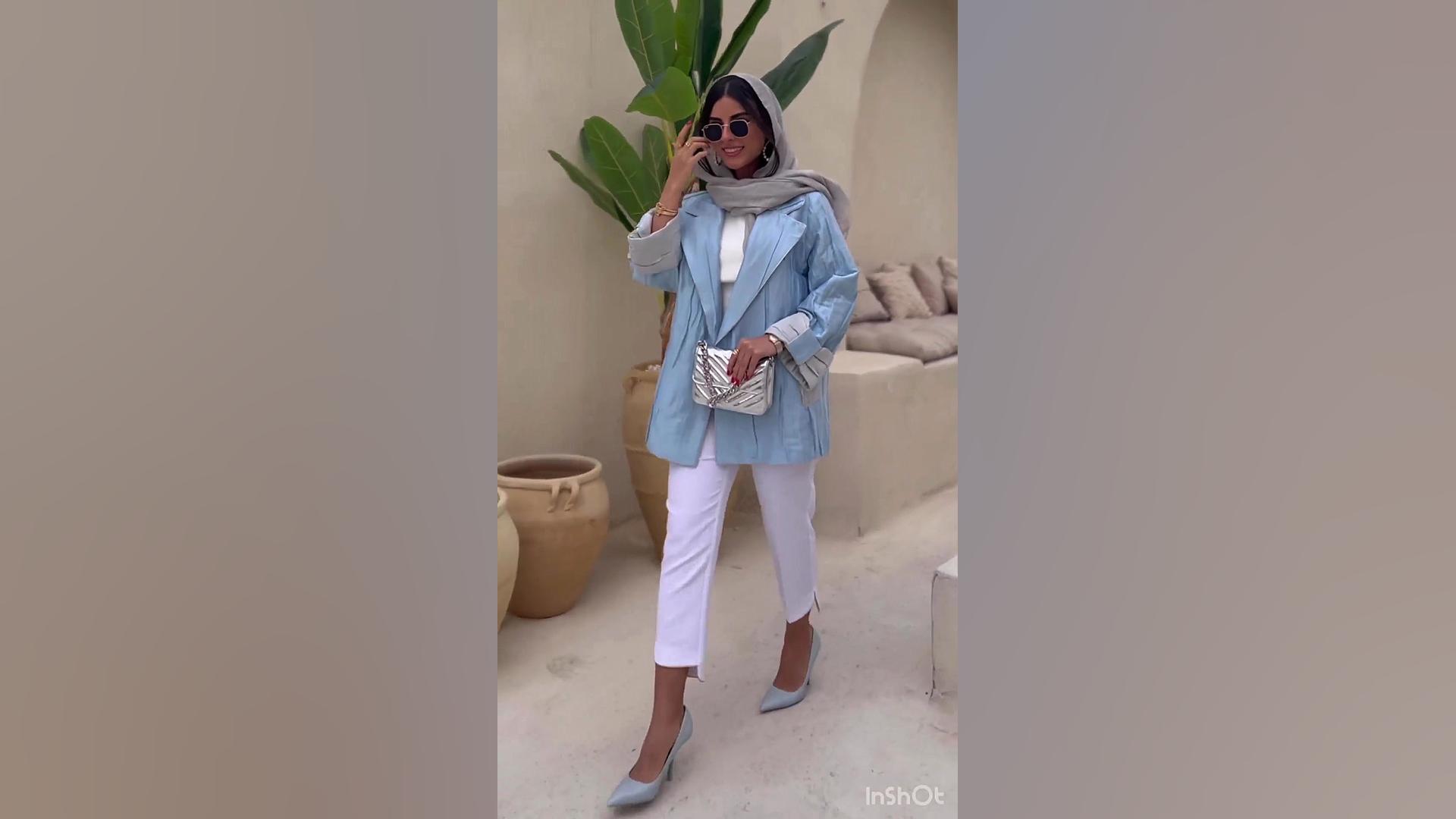 مانتو آبی روشن بنیکو مدل kalzi...