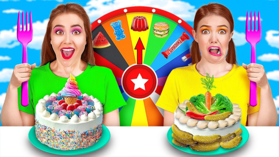 چالش غذایی  دکور خنده دار کیک...