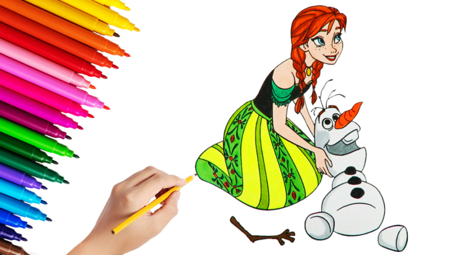 آموزش نقاشی و رنگ آمیزی فروزن...