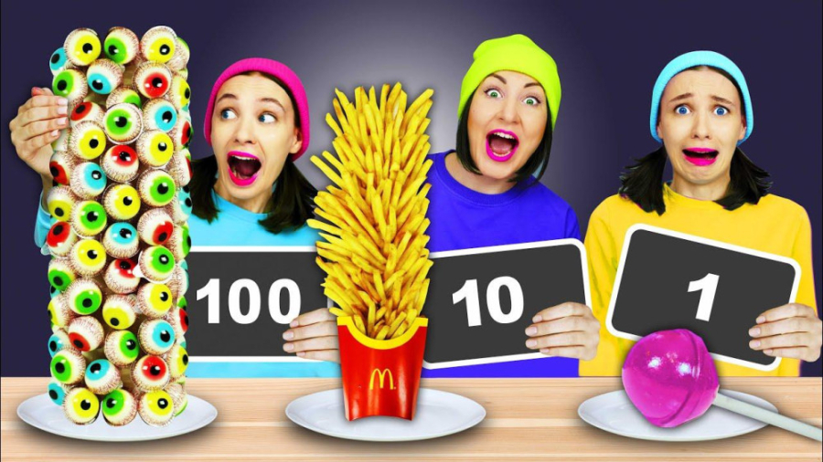 چالش غذایی  صد چشم ژله ای چالش...