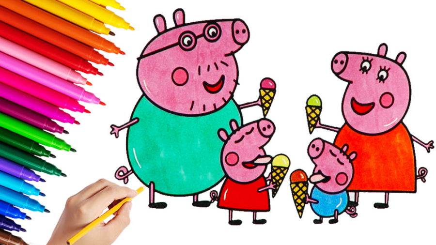 آموزش نقاشی و رنگ آمیزی پپاپیگ...