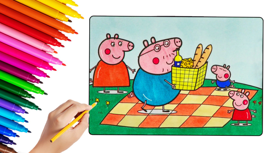 آموزش نقاشی و رنگ آمیزی پپاپیگ...