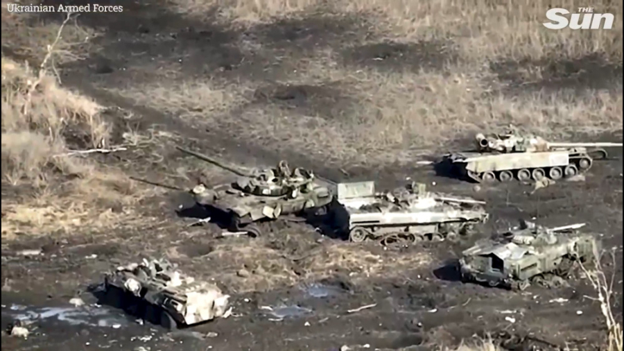 انهدام تانک‌های روسی توسط اوکر...