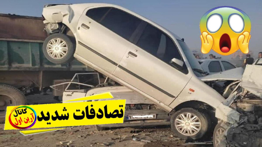 لحظه تصادف سانتافه و بی ام و ب...