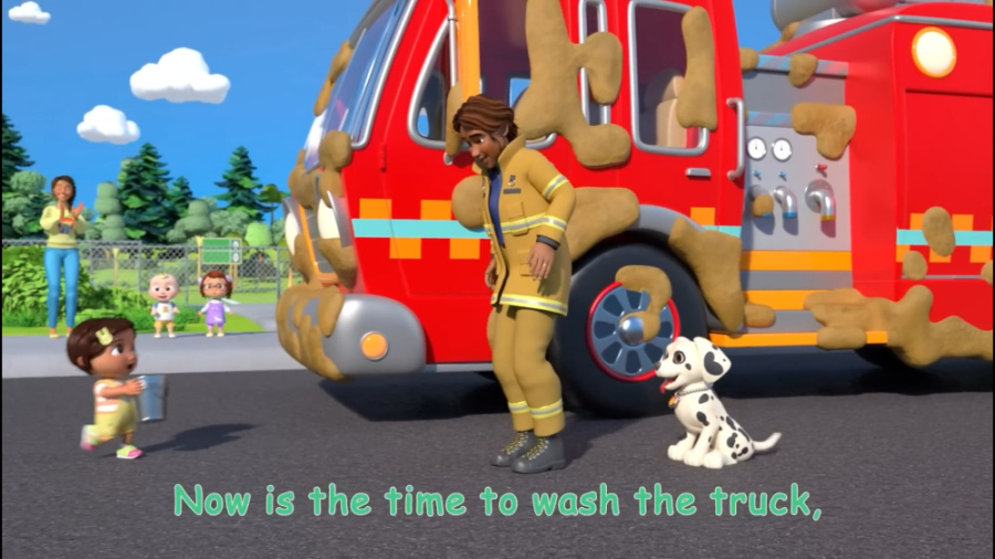 Fire Truck Wash Song with JJ  CoComelon Nursery Rhymes & Kids