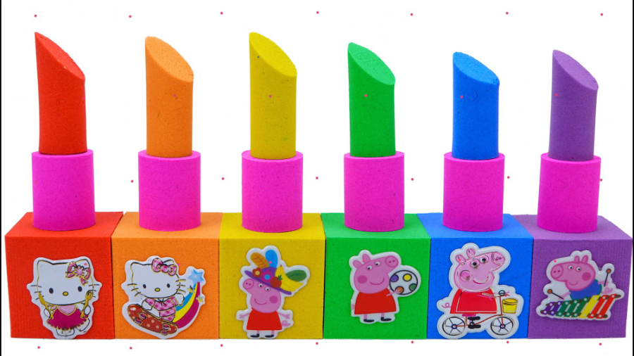 اسلایم خمیری با داستان  رنگ رژ...