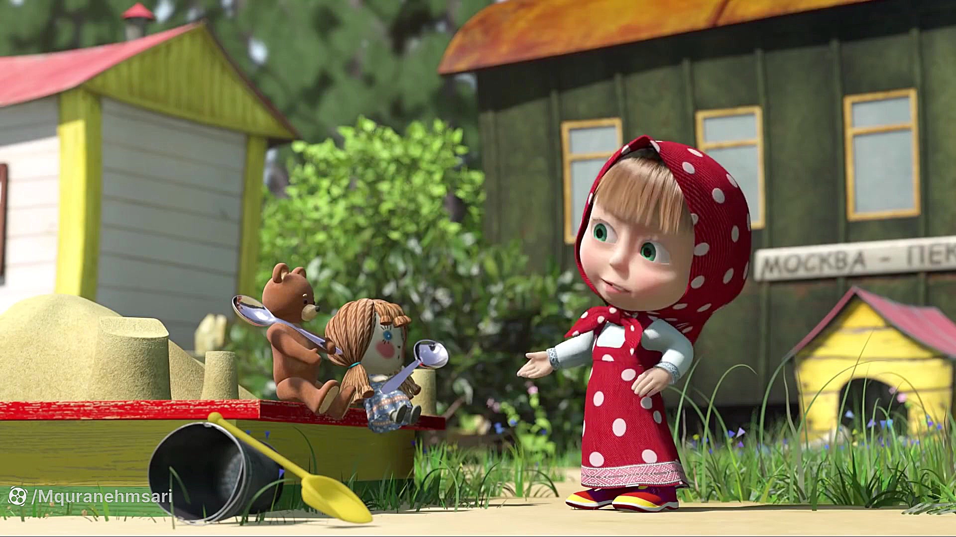 کارتون ماشا و میشا  قوهای غاز...