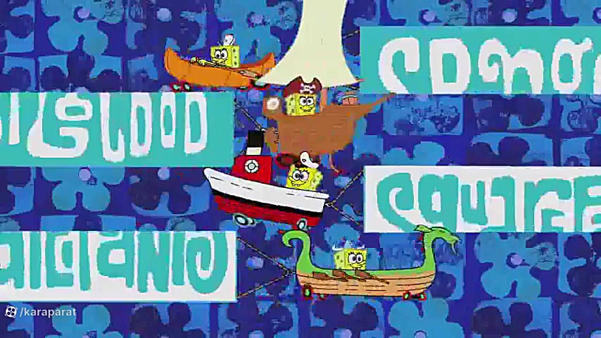 کارتون بابسفنجی شلوار مکعبی با...