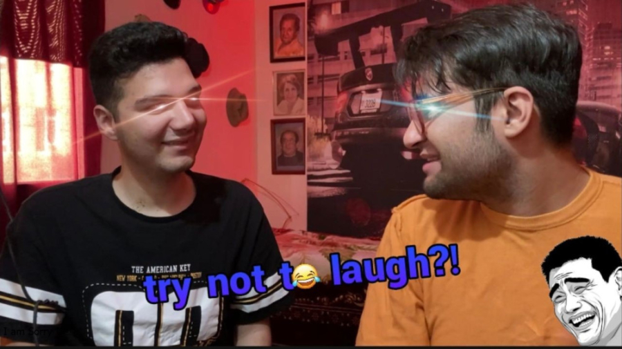 چالش سعی کن نخندی با مجازات سم...