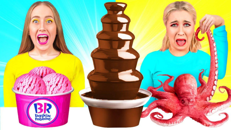 چالش غذایی  چالش خوردن بستنی ب...