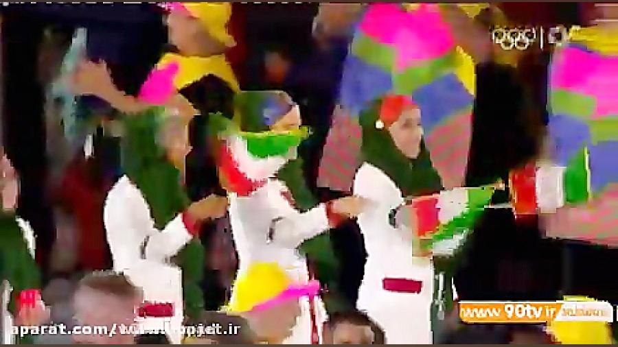 رژه کاروان ایران در افتتاحیه ا...