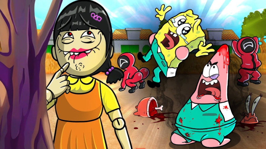 باب اسفنجی و مسابقه اسکویید گی...