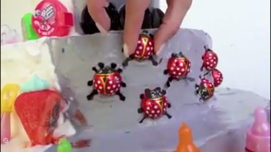 چالش خوردنی یام یام  تزین کیک...