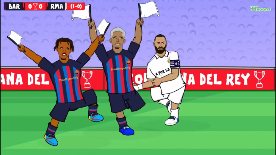 کارتون طنز 4 تایی شدن بارسلونا...