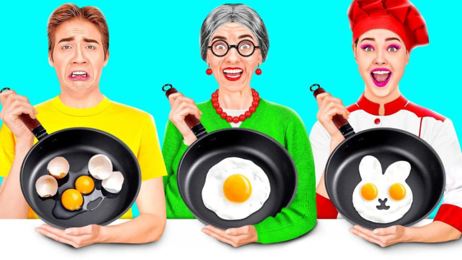 چالش غذایی تخم مرغ  درست کردن...