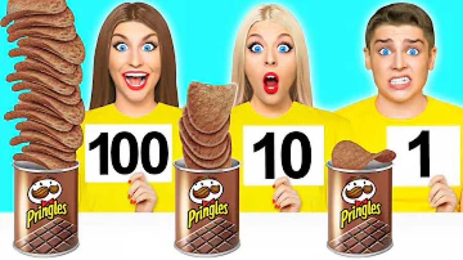 چالش غذایی خنده دار  صد لایه غ...