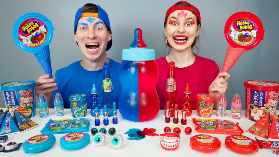 چالش غذایی با ویکی و نیکی  چال...