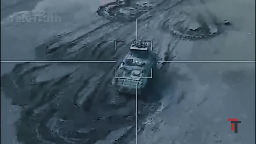 لحظه انهدام خودرو زرهی انگلیسی...