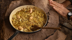 نودل گوشت و قارچ