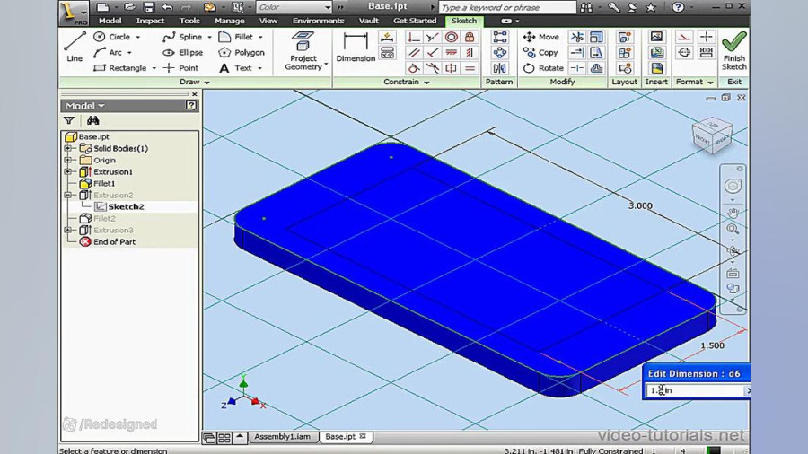 Inventor Project Editor AutoDesk INVENTOR Assembly 06 ( Editing Components )_HD
