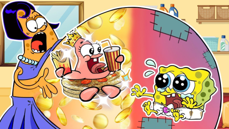 چالش غذایی پولدار و فقیر باب ا...