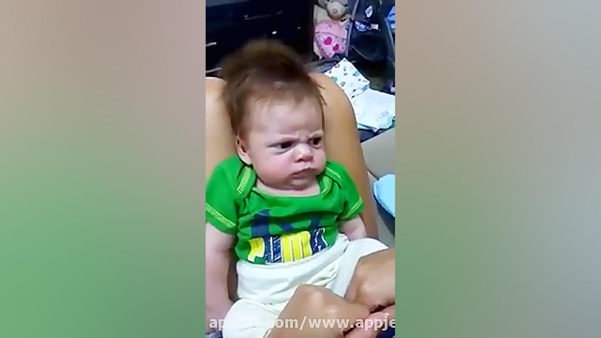 كلیپ خنده دار بچه عصبانی