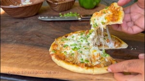 پیتزا مرغ و قارچ