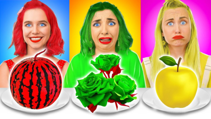 چالش غذاییHGH غذای رنگی ، سبز...