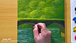 نقاشی زوج زیر باران  نقاشی اکر...