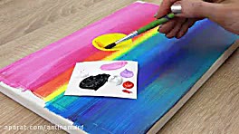 نقاشی غروب خورشید تکنیک نقاشی...