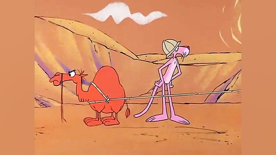 کارتون پلنگ صورتی (شتر)