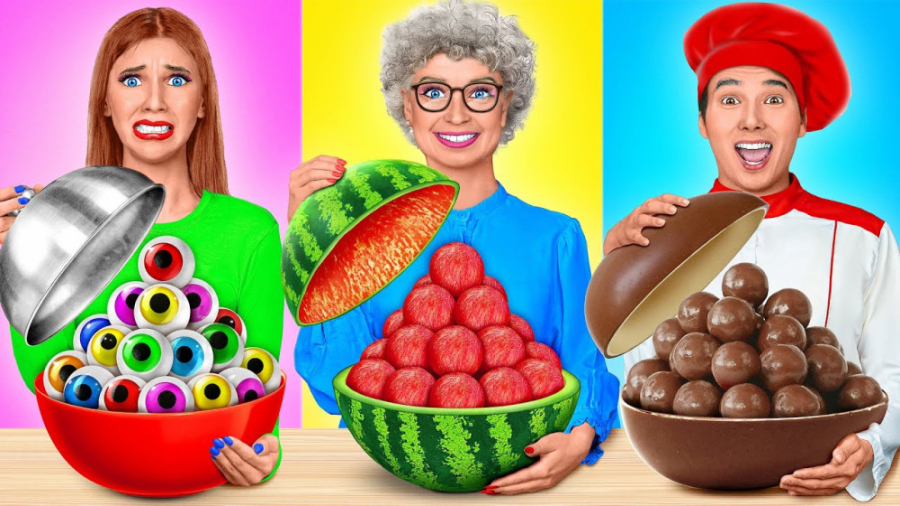 درست کردن طرح با شکلات تفریحی...