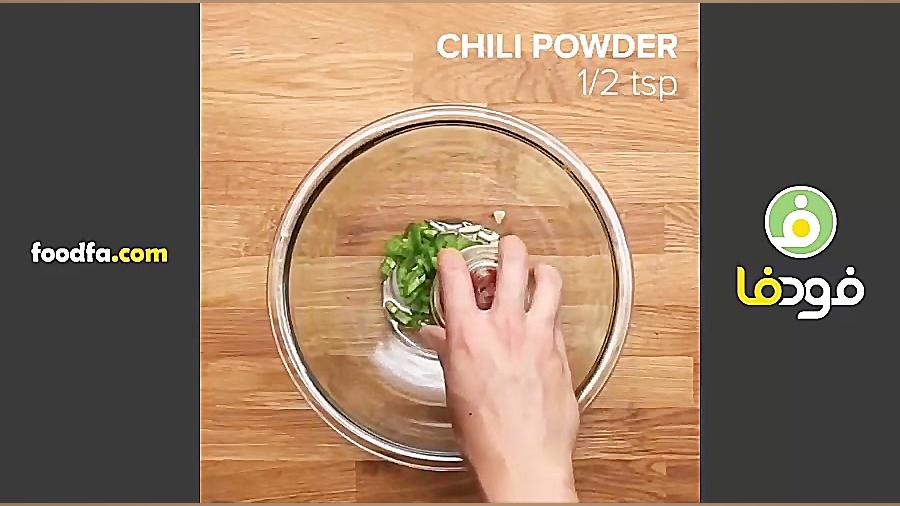 مرغ لیمو و عسلی با سالاد آووکا...