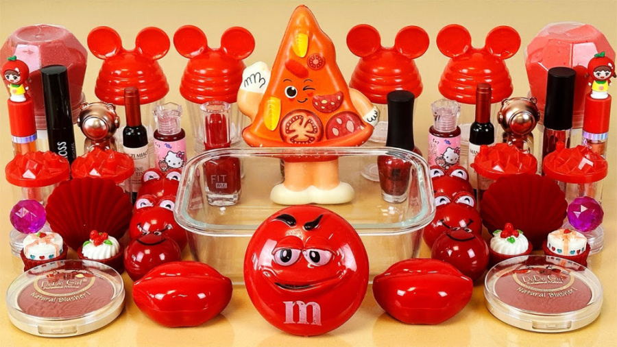 مخلوط کردن اسلایم های قرمز | ا...