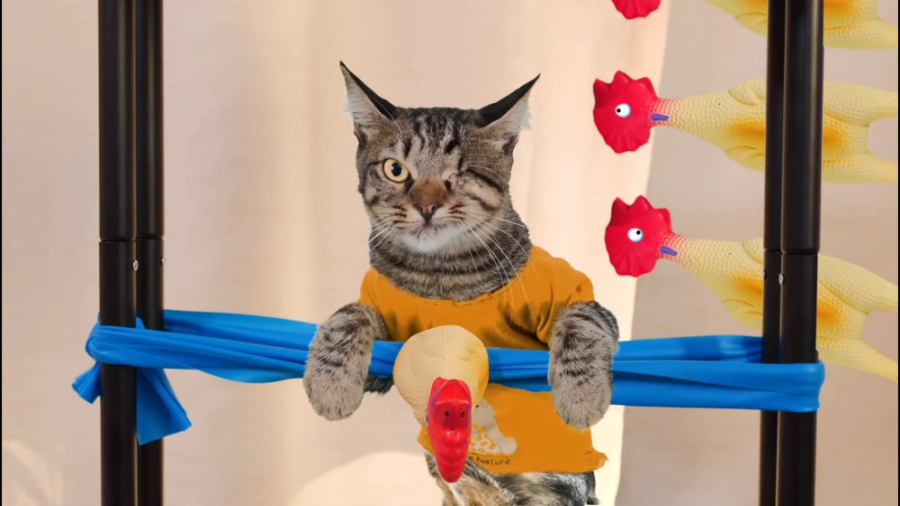 حیوانات گربه بامزه  کلیپ گربه...