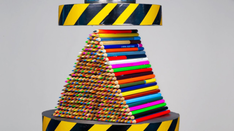 چالش:: له کردن مداد رنگی بادست...