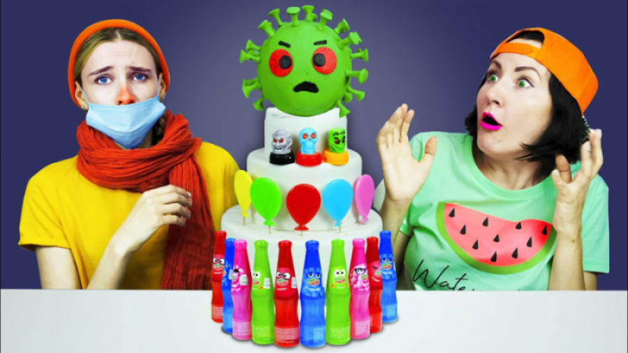 دکور کیک عجیب ویروسی پیکوپاکی...