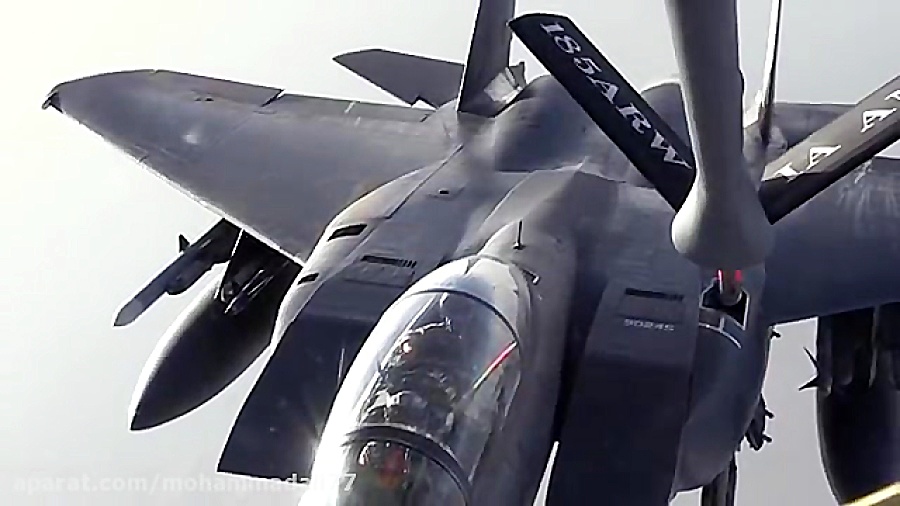 سوختگیری اف 16 و اف 15 از کی س...